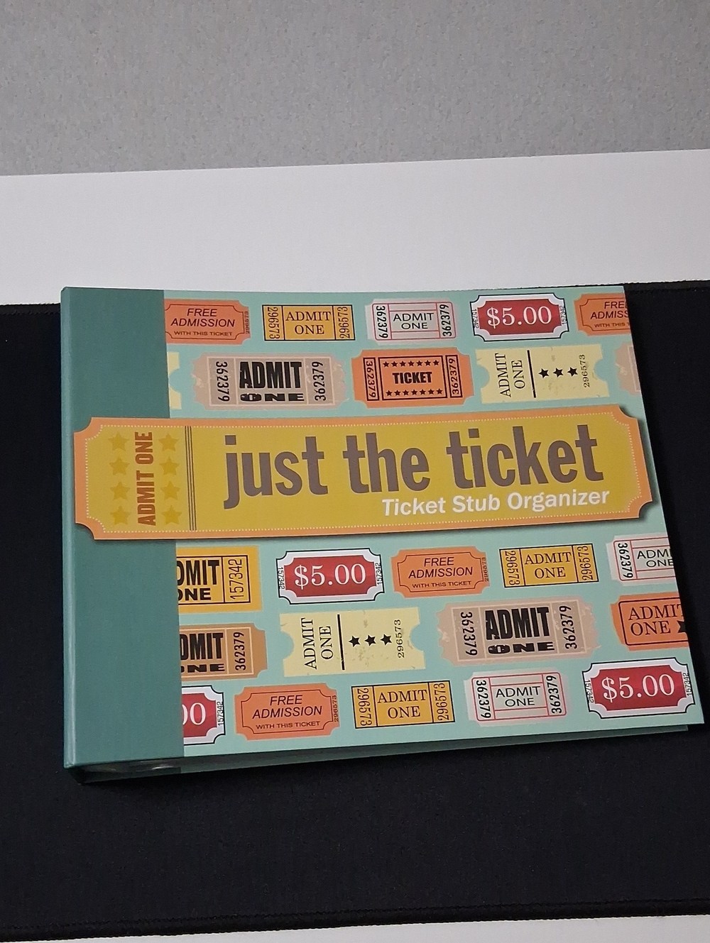 Just the Ticket Ticket Stub Organizer Book - Teal & Yellow